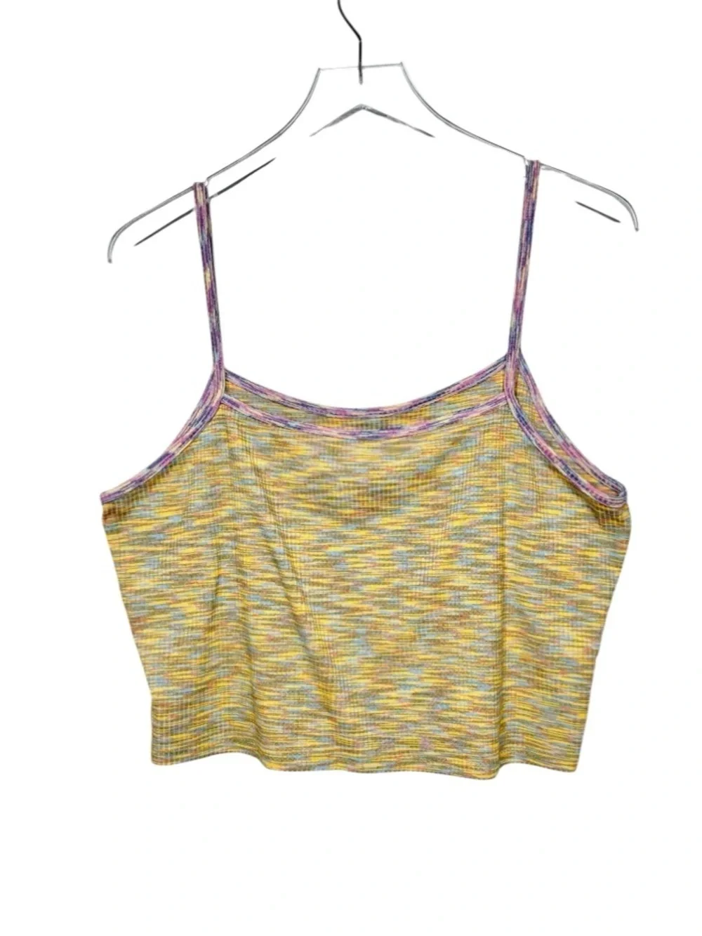 Lisa Says Gah Space Dye Strappy 90s Y2K Women’s Cropped Tank Top Sz L